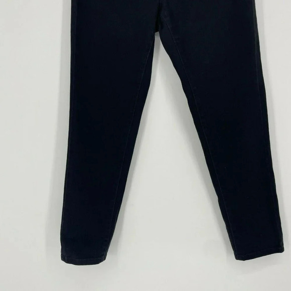 Nili Lotan Jeans Women's Sz 6 Black Denim Skinny Stretch High rise Tapered Ankle - Picture 6 of 8